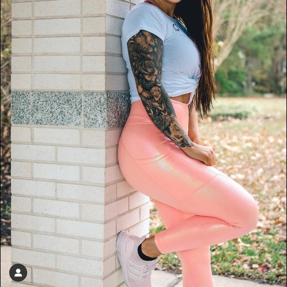 curves n combatboots Pants - Curves n combatboots RARE iridescent leggings L